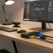 Effortless 4K USB & HDMI KVM Switch for 4 Computers with Included Cables picture