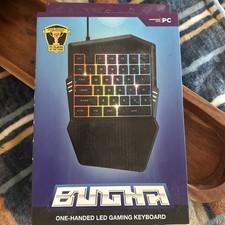 BUGHA One-Handed Ergonomic LED RGB USB Gaming Keyboard in Black UnOpen Box Deal picture