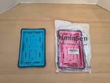 Two Rugged Tablet Cases Black Pink and Black Blue picture