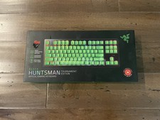Razer Huntsman Tournament Edition with red switches and green keycaps picture