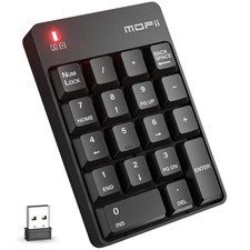 MOFII Number Pad - Black Wireless 2.4G Numeric Keypad Silent 19 Keys USB Keyp... picture
