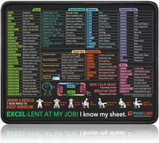 Excel Shortcut Mouse Pad with Windows, Word & Powerpoint Shortcuts - Small Excel picture