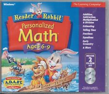 Reader Rabbit Personalized Math Ages 6 to 9 Pc New 2 Cds XP Add Subtract Problem picture