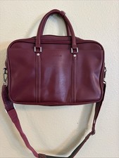 CompuCase Maroon Color. Laptop Leather Case With Lots Of Pocket Space. picture