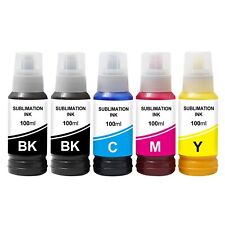 Sublimation Ink Refill for Epson EcoTank T502 T522 ET2720 2760 15000 - 5 Pack picture