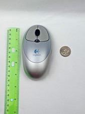 Logitech Cordless Click Optical Mouse M-RAA88 Wireless Silver Blue Tested picture