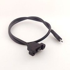 10x Micro USB 5 Pin Male to Female Screw Hole Panel Mount Extention Cable 50cm picture