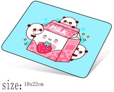 Panda Milk Mouse Pad Bear~18 x 22cm / 8.5 x 7 Inch~Non Slip Back picture