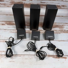 Linksys Velop WHW03 V2 Tri-Band Mesh WiFi Routers Lot of 3 Black Cords picture