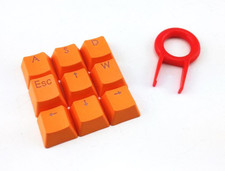 9 Orange PBT Keys Backlit Translucent Keycaps for Mechanical Keyboard with Red K picture