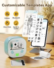 Sticker Printer, Printpods Mini Printer, Bluetooth Portable Sticker Maker with 3 picture