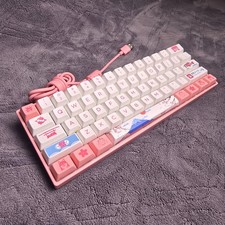 Akko 3061 60% Mechanical Keyboard Pink USB Wired QWERTY Tokyo Metro Gaming PC picture