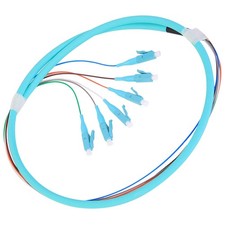 LCOM3 6 Strand Multimode OM3/OM4 50/125 LCUPC Fiber Pigtail 1.5 Meter picture