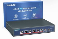 YuanLey 8-Port 10G Ethernet Switch, 8 x 10Gbps RJ45 Ports, Support 10G/5G/2.5G picture