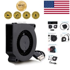 Compact 60mm Brushless DC Cooling Fan with 3 Speed Settings - USB Powered picture