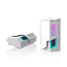 Shield ATX 24-Pin 90° Angle Adapter, Infinity Mirror ARGB, White - AC Adapter White picture