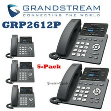 5 Grandstream GRP2612P 2-Line 2 SIP Office IP Phone NO POWER SUPPLY PoE picture