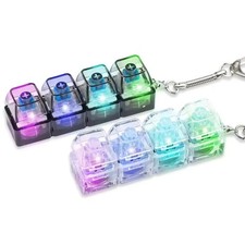4Keys Illuminated Mechanical Keyboard Keychain Anti-Stress Finger Button LED picture