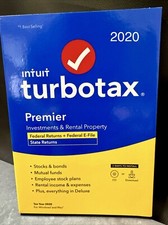 2020 Turbotax PREMIER Federal Returns /E-File CD Physical Disc Windows Mac NEW picture