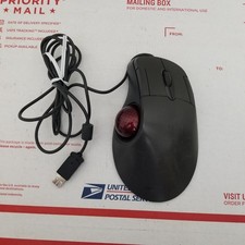 Microsoft Trackball Optical 1.0 PS2/USB Compat Mouse X05-87475 Red Ball Tested picture