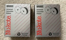 2 Vintage NuKote BR80C Calculator Ribbon Black & Red NIB picture