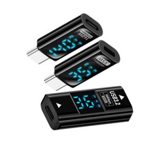 CY 3pcs Type-C USB-C Female to USB Type-A 8P Adapter LED Display Current Voltage picture