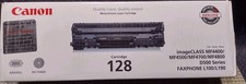 CANON 128 LASER PRINTER BLACK TONER CARTRIDGE IMAGECLASS FAXPHONE GENUINE OEM picture
