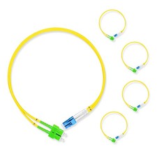 5 PCS 0.5 Meter Fiber Optic Patch Cord SC to LC UPC Duplex Cable OS2 9/125m picture
