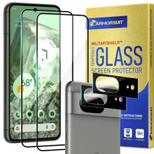 [2 +2 Pk] ArmorSuit Google Pixel 8 2023 Tempered Glass Screen + Camera Protector picture