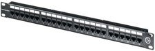 Hellermann Tyton PP110C5E24 Category 5e Universal 24 Port Patch Panel, 1U, Black picture