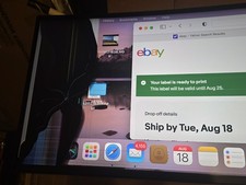 Dell UltraSharp U4924DW 49” Curved Monitor Cracked , Powers On For Parts/Repair picture