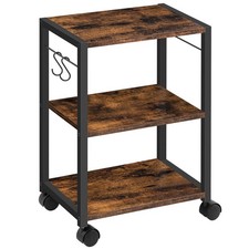 MAHANCRIS Printer Stand, 3Tier Under Desk Rolling Cart with Storage Shelf, He... picture