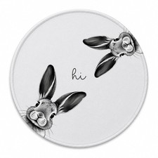 Funny Rabbit Mouse Pad, 7.9x7.9 Inch picture