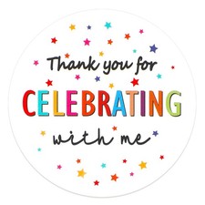 120PCS Thank You Stickers for Wedding 2 inch, Multicolor Stars With Me picture