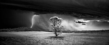 Landscape nature trees field storm lightning supercell Custom Gaming Mat Desk picture
