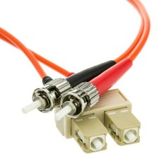 10 Meter ST / SC Duplex Fiber Optic Cable 50/125 - Orange picture