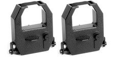 COMPUMATIC Ribbon For Amano PIX & TCX Time Clocks, Black Ink 2Pack picture