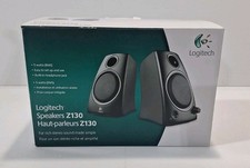 BRAND NEW SEALED Logitech Z130 Stereo Speakers 5 WATTS Computer Laptop Black picture