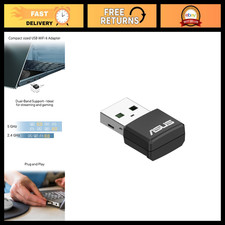 Dual-Band AX1800 WiFi 6 Nano USB Adapter, Plug & Play, WPA3 Security, 5GHz, Win picture