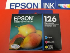 02-2026 NIB 3 Epson GENUINE 126 Color Ink T126520  NX330 NX430 435 520 545 picture