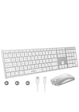 Seenda Wireless Bluetooth Keyboard Mouse  Mac Multi-Device Rechargeable picture