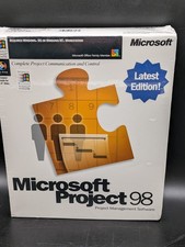 Microsoft Project 98 Full Version For PC Factory Sealed in Retail Box NEW picture