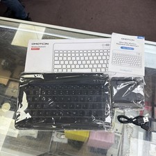 OMOTON Ultra-Slim Bluetooth iPad Wireless Keyboard KB505-A Black Backlit picture