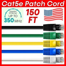150 FT CAT5e Cable Network Cat5e Patch Cord 8P8C LAN RJ45 Router Ethernet Cable picture