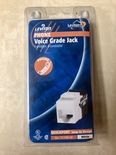 Leviton R04-41106-W Phone Grade Jack - 6 Position  US Seller picture