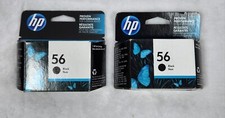 HP Genuine 56 Black Ink Cartridge NIB Deskjet OfficeJet BB 08/2018 (TWO BOXES) picture