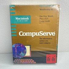 Vintage Macintosh Compuserve Version 1 Membership Kit PC Magazine Mac New Sealed picture