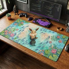 Cute Eevee Anime Gaming Mouse Pad Large Desk Mat Pokemon Desk Mat Mouse Pad picture
