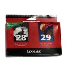 New Lexmark Combo 28 Black 29 Color Genuine Ink Cartridges For X Series X5495 picture