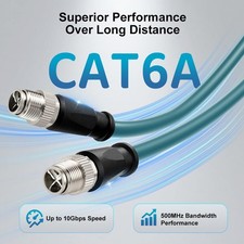 M12 8 Pin Male X-Code Ethernet Cable Cat6a for Cognex Basler Industrial Camera picture